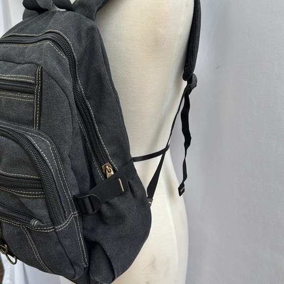 Or@MI Black Denim Backpack - Picture 2 of 7